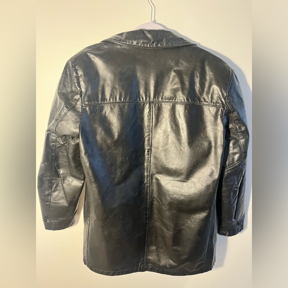 Vintage “The Leather Shop” Black Leather Jacket- Good Condition - Picture 4 of 4